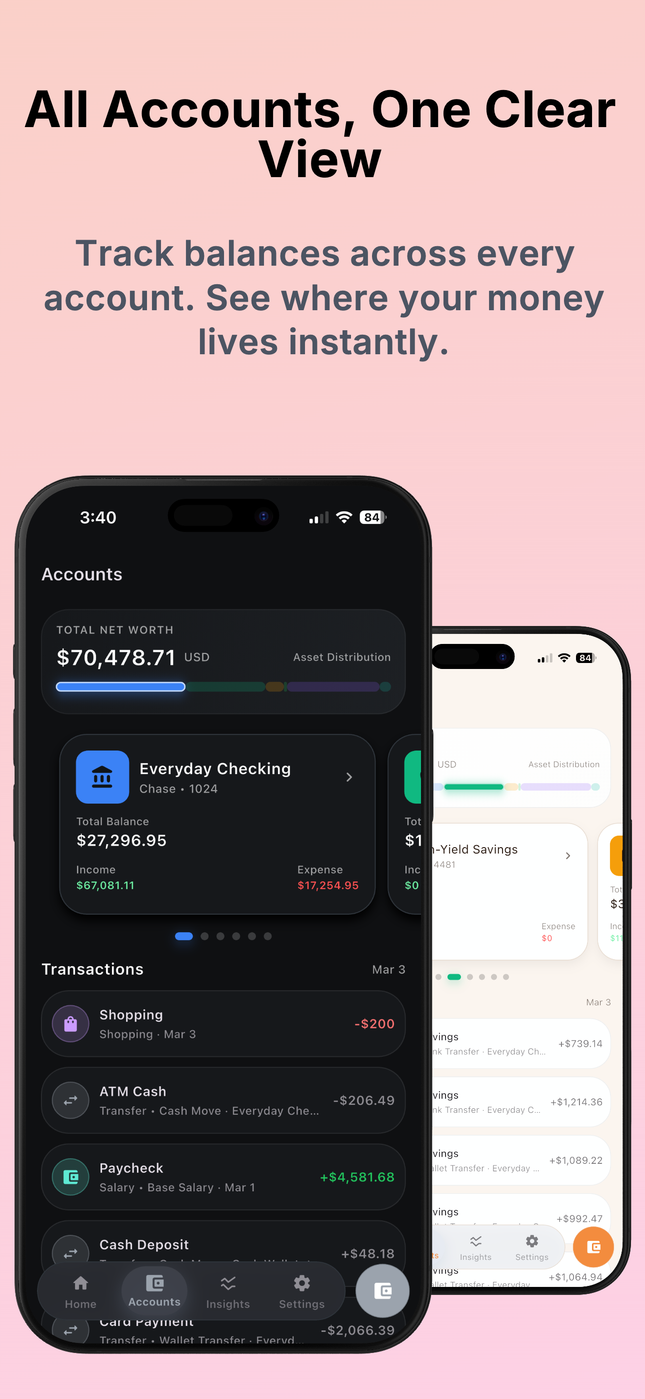 All Accounts, One Clear View